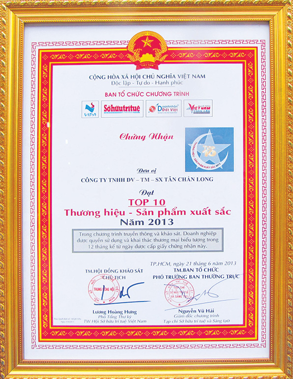 Top 10 Thương hiệu - Sản phẩm xuất sắc Năm 2013